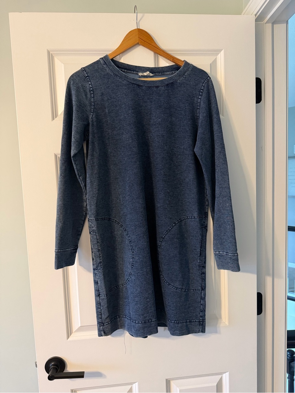 Jane and Delancey Heathered Blue Crewneck Tunic